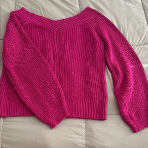 INC Sparkly Pink Sweater Size XL